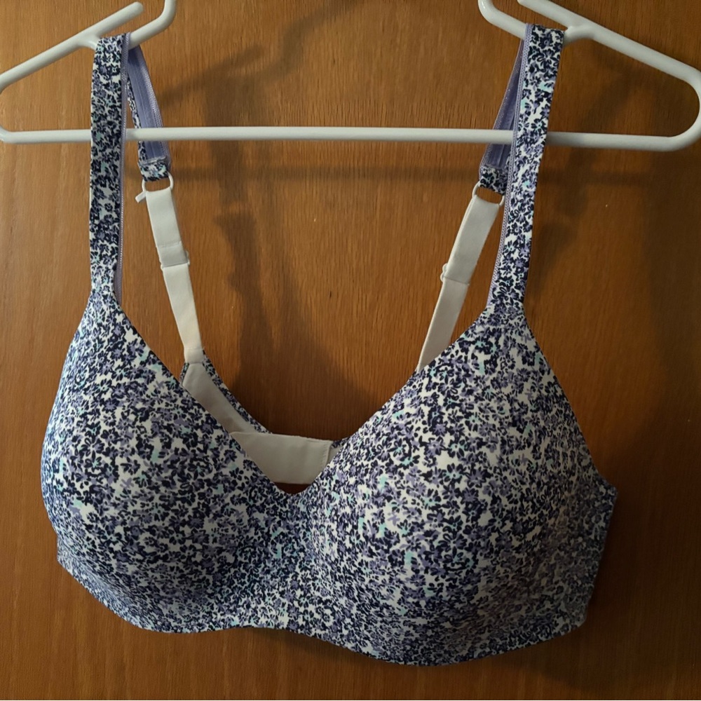 Hanes Purple Floral Women's Bra